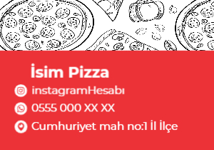 Pizzacı Magnet Şablonu