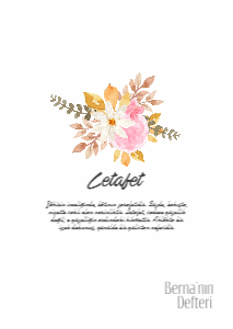 Kişiye Özel Hediyelik Defter Tasarım Şablonu