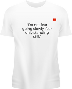 "Do not fear going slowly, fear only standing still."