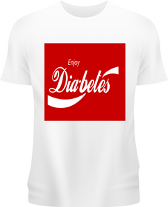 Enjoy Dia-betes - Kırmızı Zeminli PNG