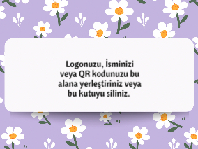 Papatya Desenli Teşekkür Kartı
