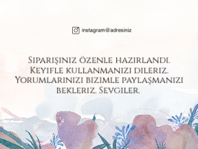 Çiçekli Modern Teşekkür Kartı