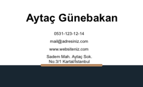 Avukat Resmi Kartvizit