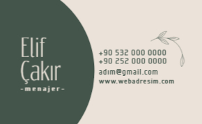 Minimal Renkleri Değişebilen Kartvizit Şablonu Tasarla