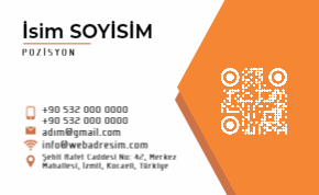 Renkleri Değişebilen Kartvizit Şablonu - Modern