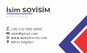 Renkleri Değişebilen Kartvizit Şablonu