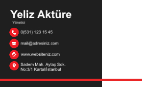 Resmi Kırmızı-Siyah Kartvizit