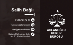 Avukat Resmi Kartvizit