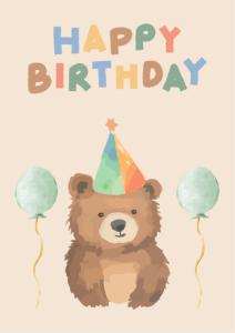 dijital doğum günü afiş