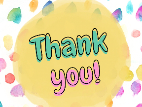 Renkli Teşekkür Kartı