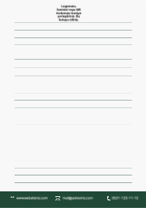 Yeşil Çizgili Antetli Kağıt