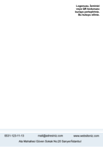 Mavi Antetli Kağıt