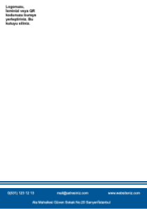 Lacivert Modern Antetli Kağıt