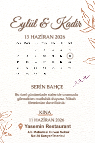 Özel Tarihli Davetiye