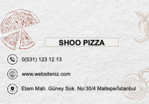Pizza Dükkanı Magnet Kartvizit