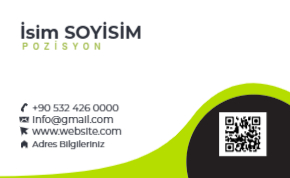 Organik çizgiler ve canlı yeşil detaylarla enerjik ve modern kurumsal kartvizit tasarımı.