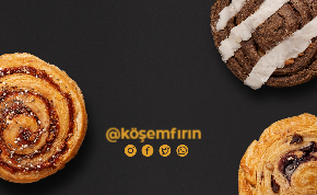 Sarı detaylarla güçlendirilmiş, fırın ve pastaneler için profesyonel kartvizit şablonu