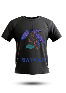 maymunlu baskı t-shört