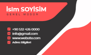 Dinamik ve modern kurumsal kimliğinizi yansıtan siyah-kırmızı profesyonel kartvizit tasarımı