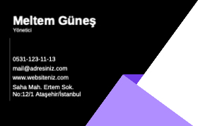 Siyah Çift Yönlü Kartvizit 0007