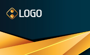 Lacivertin ciddiyetini altın sarısı dinamik çizgilerle dengeleyen, dikkat çekici kartvizit tasarımı.