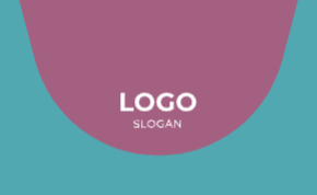 Pastel tonların kavisli tasarımla buluştuğu sade ve şık kurumsal kartvizit şablonu.