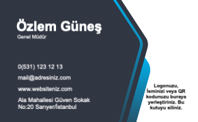 mavi kurumsal Resmi Kartvizit 0079