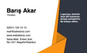 Turuncu Resmi Çift Yönlü Kartvizit 009