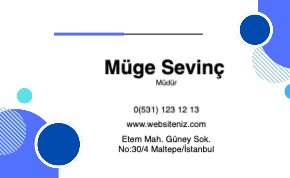 Mavi kurumsal Resmi Kartvizit 0084