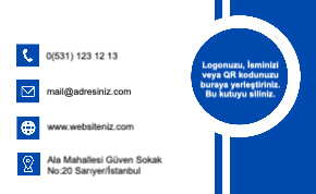 mavi kurumsal Resmi Kartvizit 0086