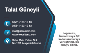 Mavi kurumsal Resmi Kartvizit 0087