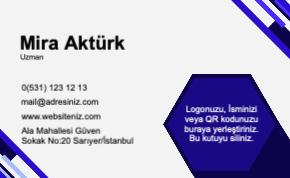 mavi kurumsal Resmi Kartvizit 0088