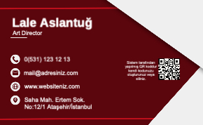 Kırmızı Kurumsal Çift Yönlü Kartvizit 0042