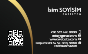 Lüks ve Profesyonel Kartvizit Şablonu