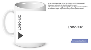 Seramik kupa baskı. Çift yönlü.