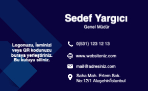 mavi kurumsal Resmi Kartvizit 0092