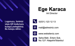 Mavi kurumsal Resmi Kartvizit 0093