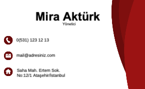 Kırmızı Kurumsal Çift Yönlü Kartvizit 0047