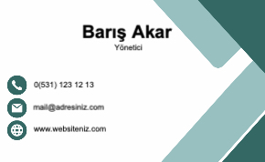 Mavi kurumsal Resmi Kartvizit 0094