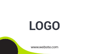 Organik çizgiler ve canlı yeşil detaylarla enerjik ve modern kurumsal kartvizit tasarımı.