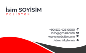 Yuvarlak hatlı, minimalist ve canlı yeşil vurgularla kurumsal modern kartvizit şablonu.