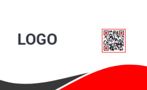 Yuvarlak hatlı, minimalist ve canlı yeşil vurgularla kurumsal modern kartvizit şablonu.