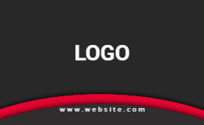 Dinamik kırmızı ve profesyonel siyahın buluştuğu, modern hatlara sahip kurumsal kartvizit tasarımı