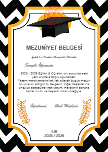 Sertifika Tasarımı A4