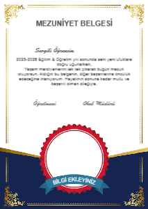 Sertifika Tasarımı A4