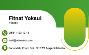 Yeşil Modern Kartvizit 0012