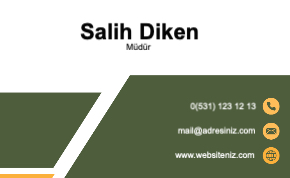 Yeşil Modern Kartvizit 0013