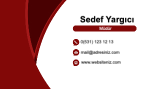 Kırmızı Kurumsal Çift Yönlü Kartvizit 0052