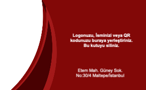 Kırmızı Kurumsal Çift Yönlü Kartvizit 0052