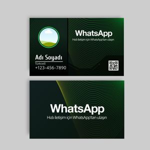 Çift Taraflı Whatsapp Temalı Kartvizit